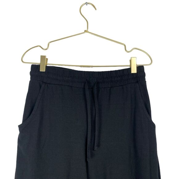 The Sweatshirt Project Womens Size M Jogger Pants Black Drawstring Soft 185 - Picture 2 of 5